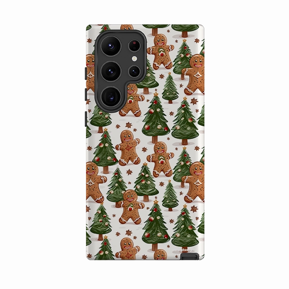 Sleek Finish Rugged Edge Samsung Tough Case - Ginger Bread Xmas III
