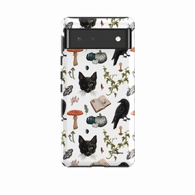 Lightweight Feel Hybrid Finish Texture Google Tough Case -  Halloween Pattern II By Anna Stead