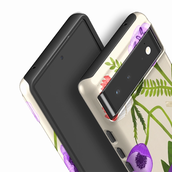 Soft Pattern Layer Gloss Texture Google Tough Case -  Herbarium Oracle By Nina Pace