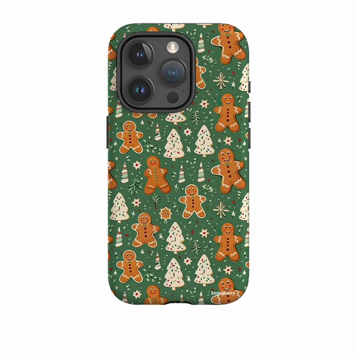 iPhone Tough Case - Ginger Bread Xmas II Protective Texture Layer Portable Fit