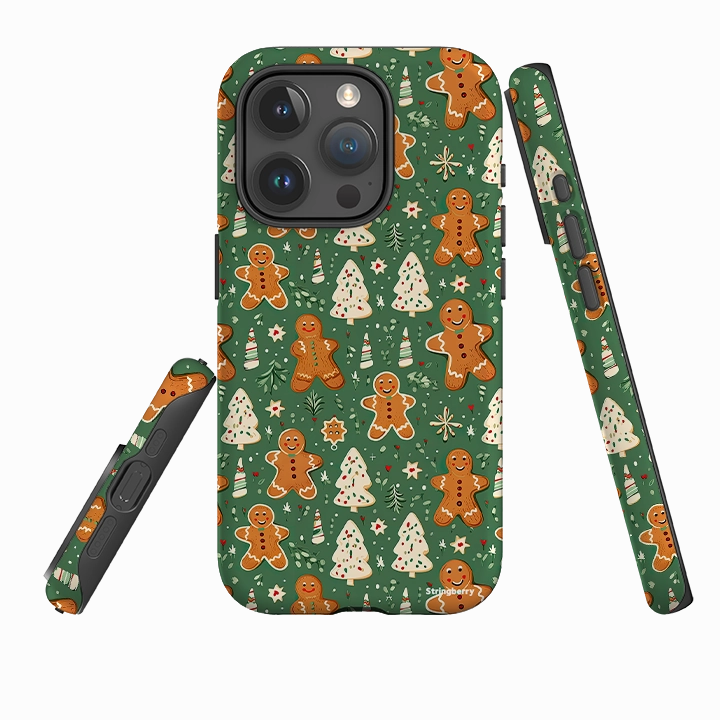 Matte Touch Modern Function iPhone Tough Case - Ginger Bread Xmas II
