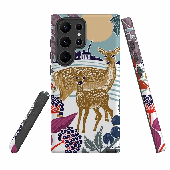 Polished Surface Texture dust protection Samsung Tough Case - Deer By Kate Heiss