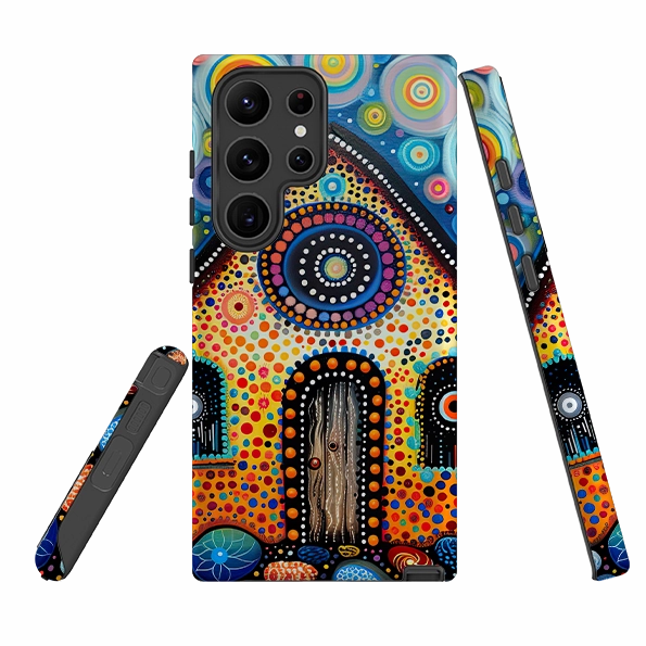 Samsung Tough Case - Folk Art House III Enhanced Comfort
