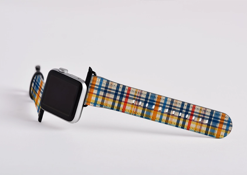 Barcelona Gingham Apple Watch Strap Travel Companion Durable Build