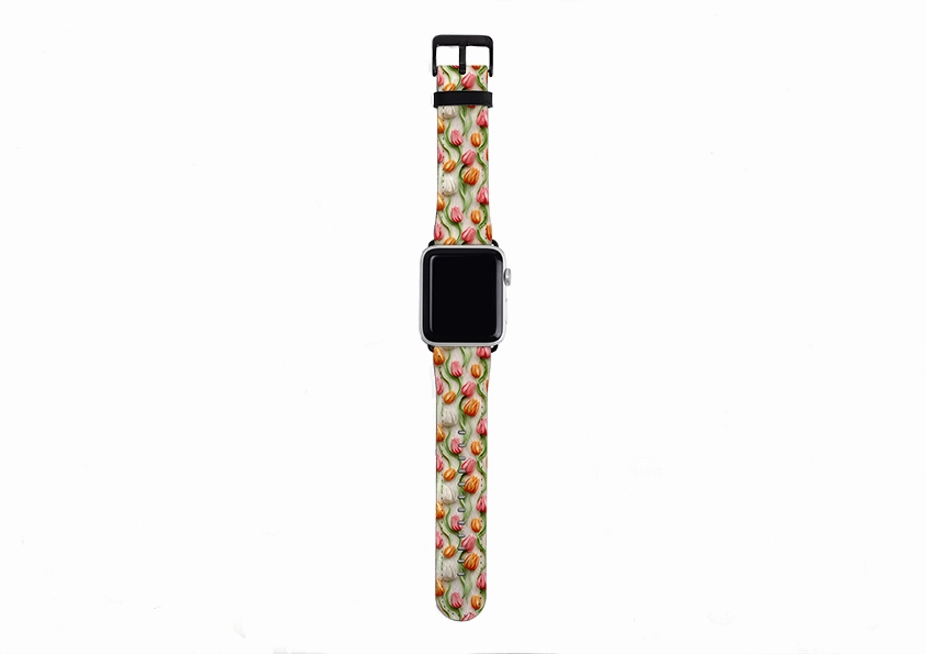 Luxury Durable Design Alkmaar Tulips Apple Watch Strap