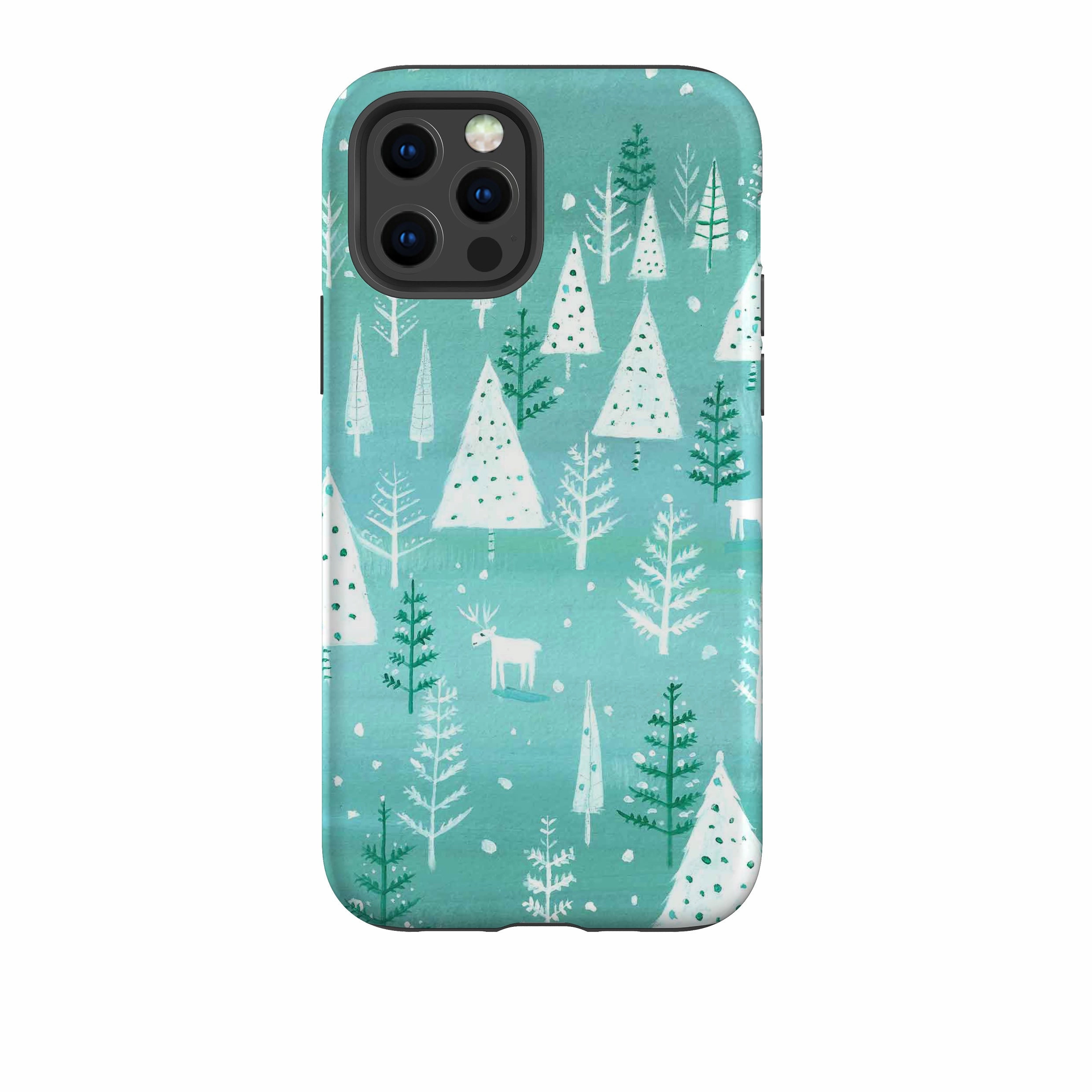 iPhone Tough Case - Teal Tundra By Mary Stubberfield Elegant Craft Clear Finish