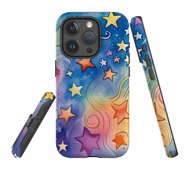 iPhone Case - Rainbow Stars III Modern Pattern Style Travel Friendly