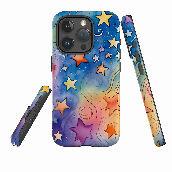iPhone Case - Rainbow Stars III Luxury Surface Heat resistant