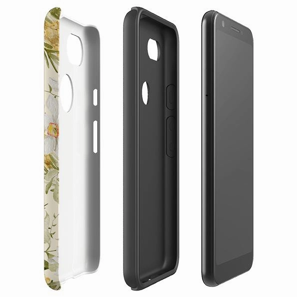 Trendy Texture Finish Google Tough Case -  Floral Dog