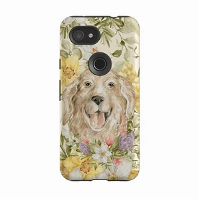 Durable Accessory Elegant Layer Texture Google Tough Case -  Floral Dog