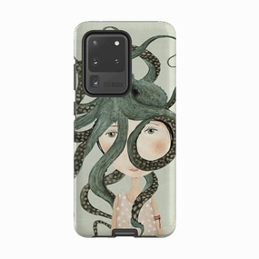 Textured Surface Reusable Material Samsung Tough Case - Octopus Girl By Katherine Quinn