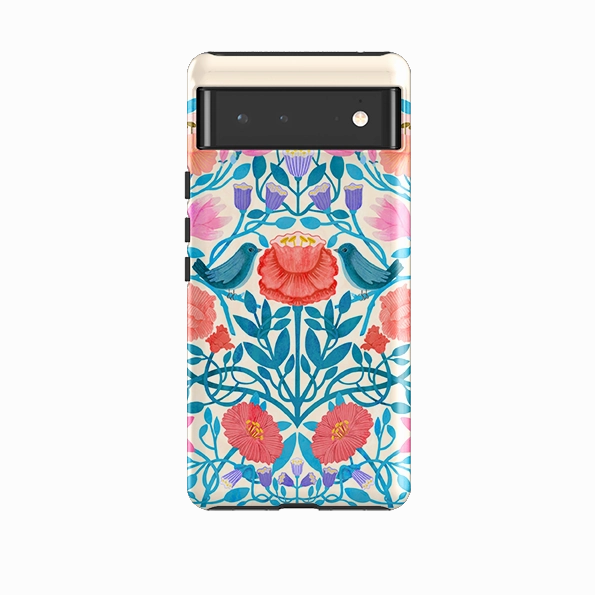 Google Tough Case -  Floral Birds By Nina Pace Matte Protection