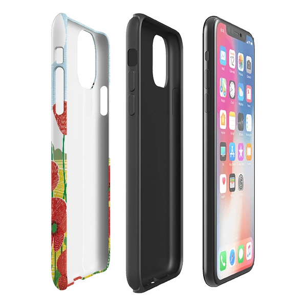 iPhone Tough Case - Poppy Fields By Liane Payne Protective barrier Smooth Feel