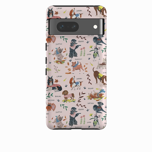 Durable Look Desk Companion Google Tough Case -  Dog Pattern By Caroline Bonne Muller
