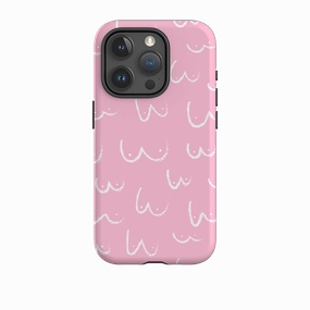 Compact Build Matte Texture Finish iPhone Tough Case - Boobs