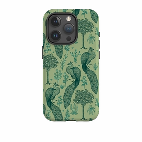 iPhone Tough Case - Peacock Pattern By Anna Stead Soft Edge Look