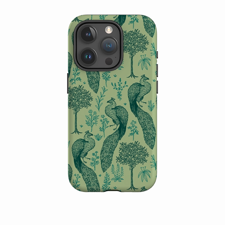 iPhone Tough Case - Peacock Pattern By Anna Stead Work Essentials