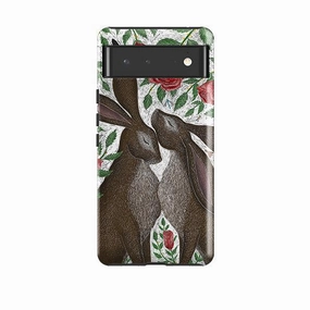 Trendy Texture Finish Google Tough Case -  Hares And Red Roses By Catherine Rowe