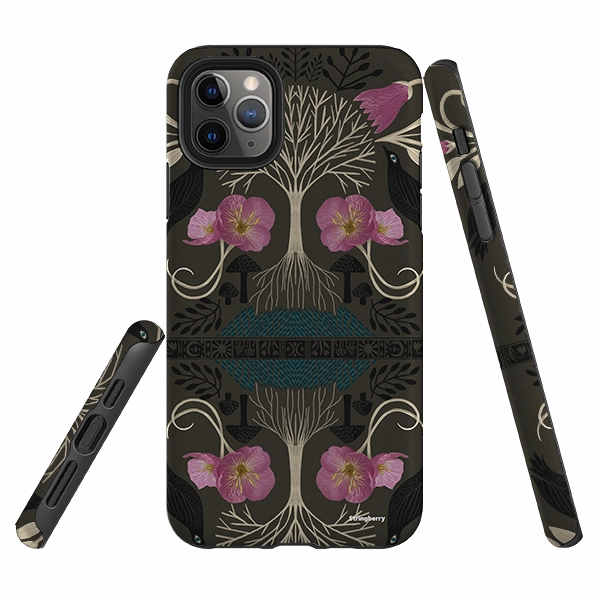 Hybrid Pattern Design Slim Edge iPhone Tough Case - River Tree By Nina Pace