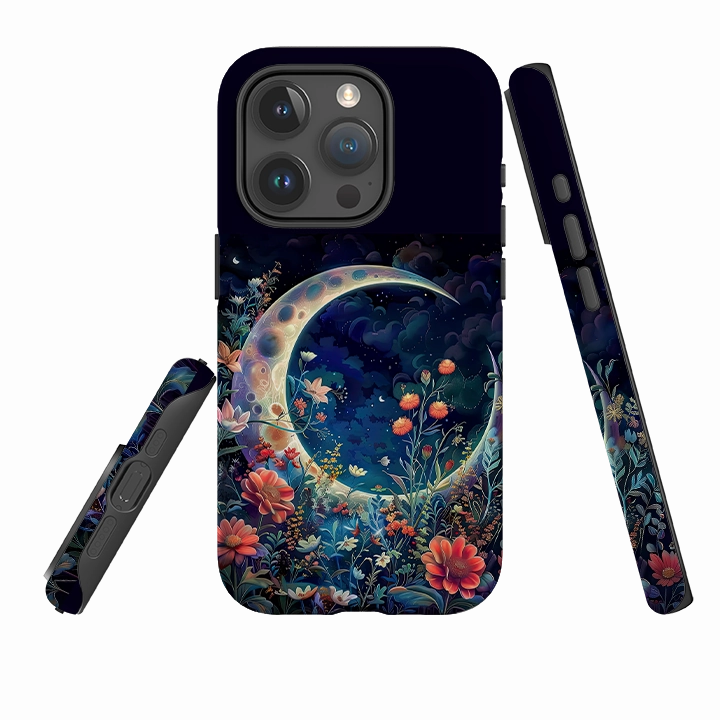 iPhone Case - Summer Moon Floral III Vivid Finish Urban Design