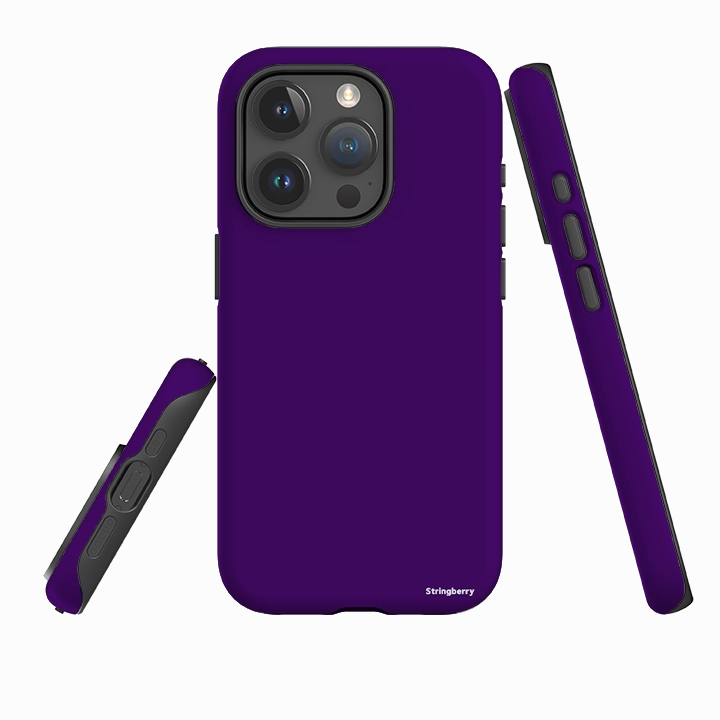 Clear Protection Soft Layer iPhone Tough Case - Manilla Purple