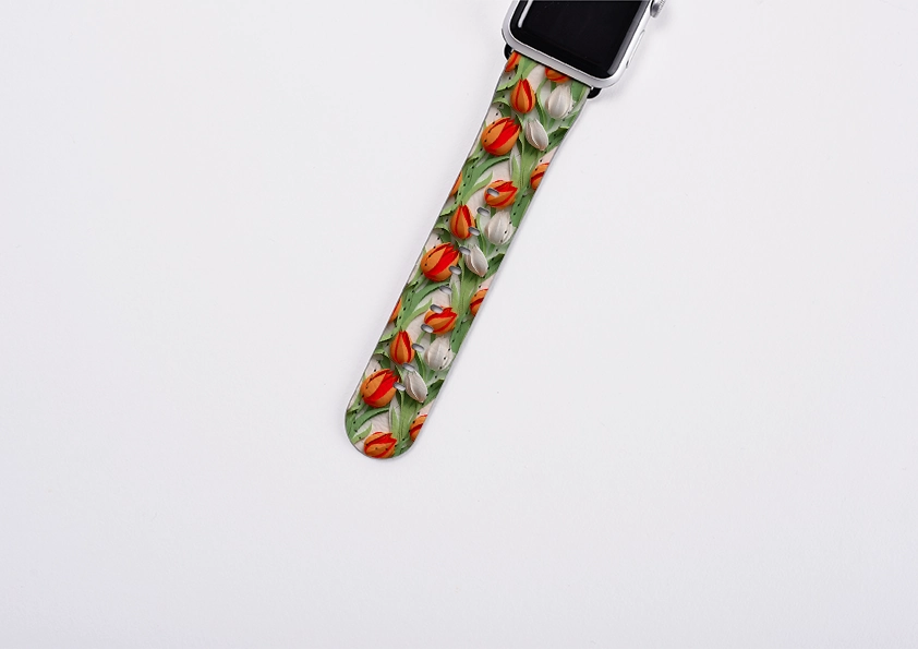 Stylish Rugged Fit Apeldoorn Tulips Apple Watch Strap