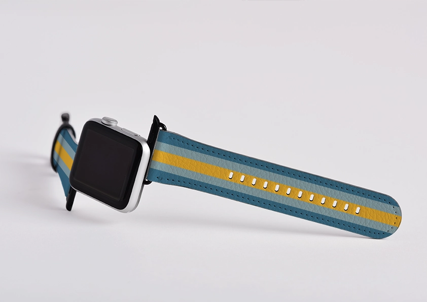 Breathable Construction Apple Watch Strap- Madrid Chroma Stripe