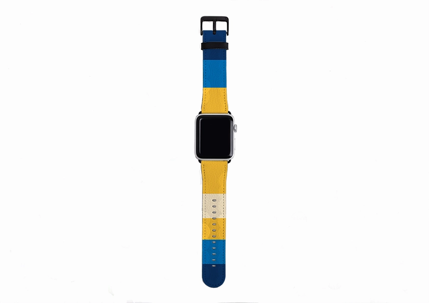 Apple Watch Strap- New York Chroma Horizontal Stripe Outdoor fashion gear Adjustable Closure