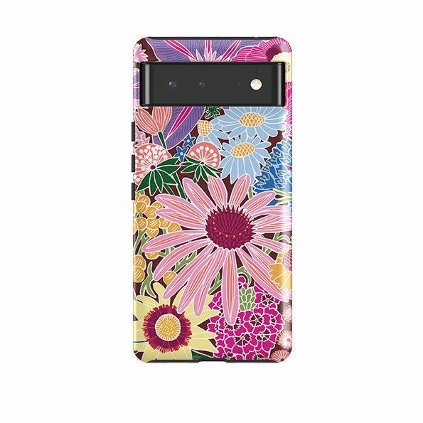 Marble Texture Comfort Detail Google Tough Case -  Jigsaw Floral 1 By Kate heiss