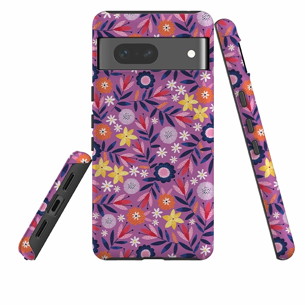 Fashion Choice Magnetic Mount Google Tough Case -  Scattered Flowers I By Ali Brookes