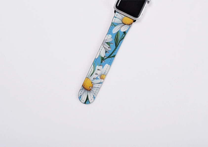 Bright Daisies Apple Watch Strap Rugged Build Design Outdoor Ready Style