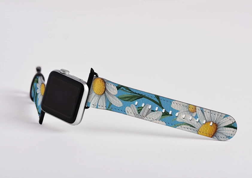 Bright Daisies Apple Watch Strap Sleek Functional Style Durable Build