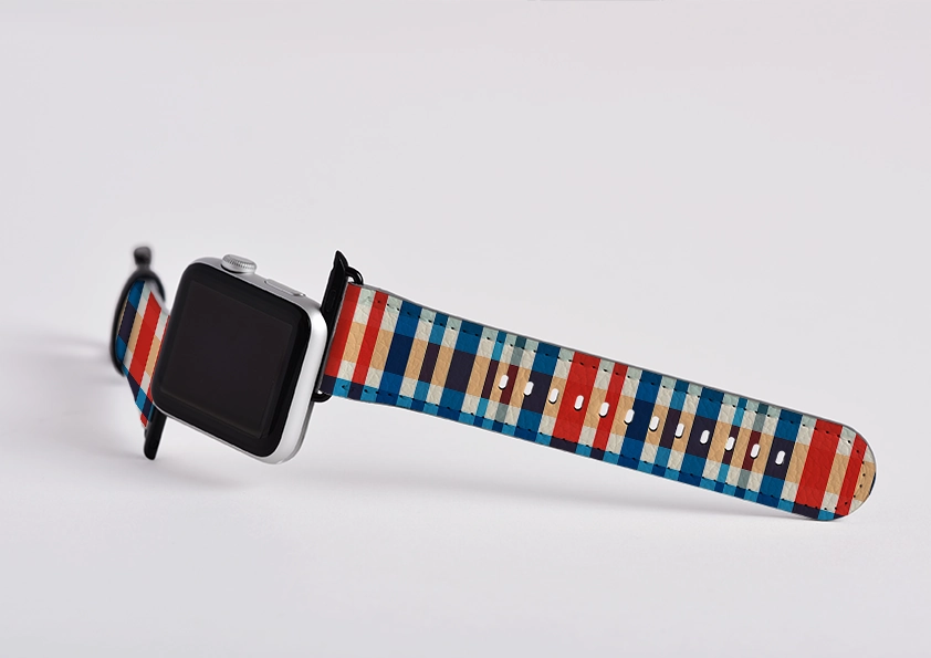Light Fabric Durable Motion Design Budapest Gingham Apple Watch Strap