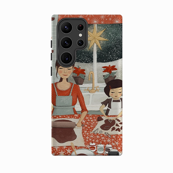 Durable Edge Layer Elegant Texture Layer Samsung Tough Case - Sugar and Spice By Maja Lindberg