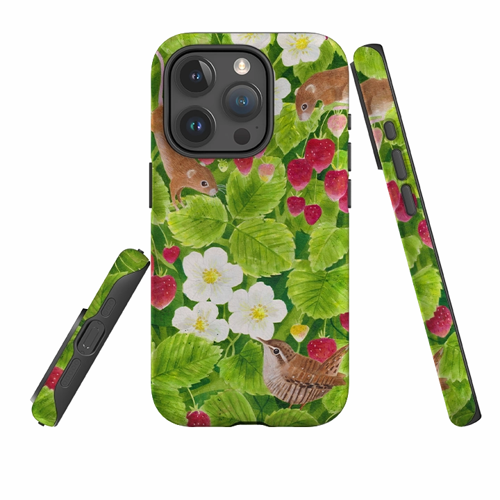Elegant Shield Light Shield iPhone Tough Case - Strawberry Thieves By Bex Parkin