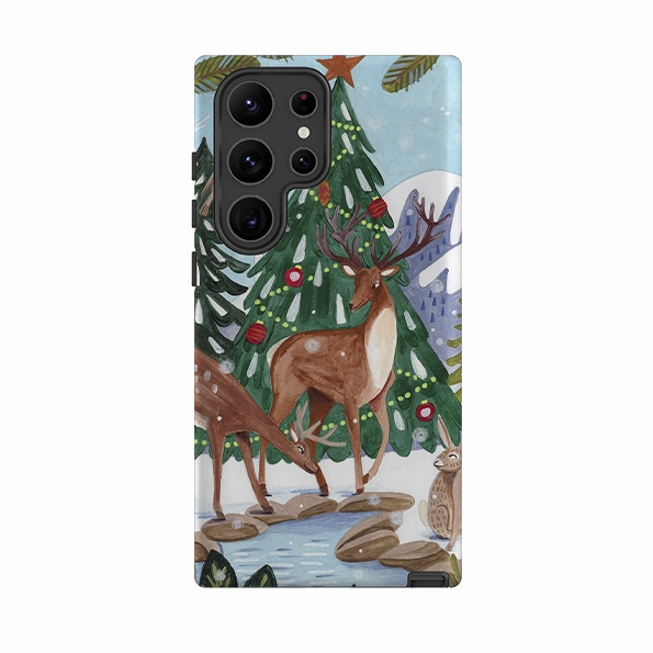 Durable Build Samsung Tough Case - Winter Forest By Caroline Bonne Muller