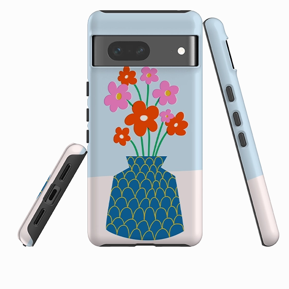 Google Tough Case - Floral Vase II Hybrid Build Texture Rugged Look