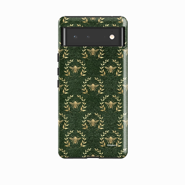 Flexible Detail Vivid Design Texture Google Tough Case -  Kraft Bee Green