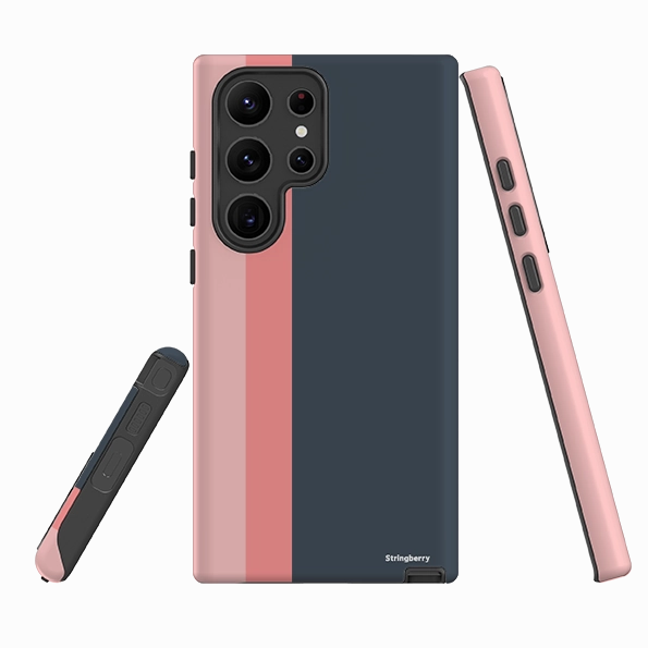 Carbon Fiber Samsung Tough Case - Hamburg Chroma-Stripe Modern Look