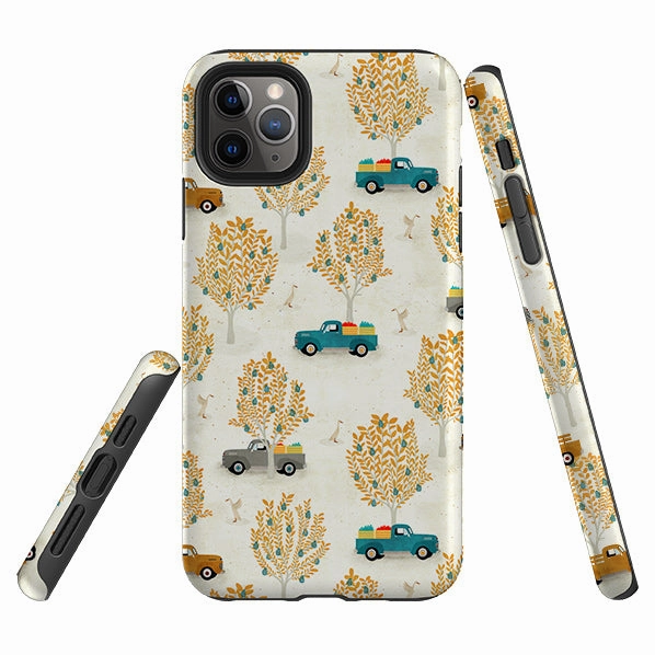 Luxury Layer Texture iPhone Tough Case - Pear Trees and Trucks By Katherine Quinn