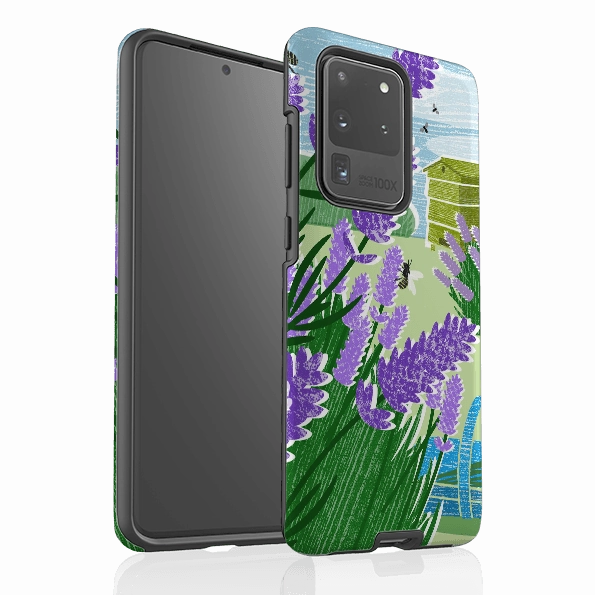 Vivid Surface Detail Elegant Accent Samsung Tough Case - Lavender Garden By Liane Payne