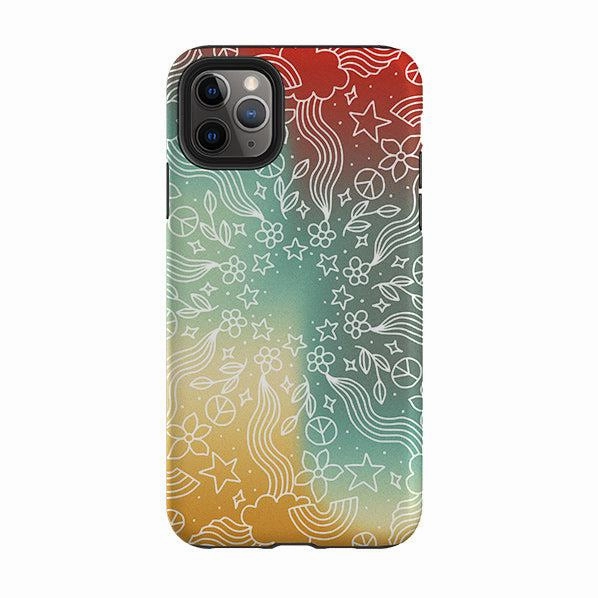 iPhone Tough Case - Galaxy Mandala Durable Texture Layer Lightweight Build