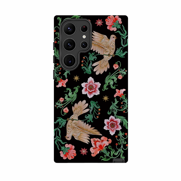Samsung Tough  Case - Two Turtle Doves By Maria Matos Hybrid Texture Design