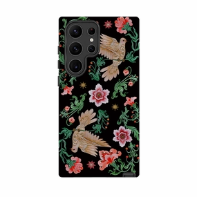 Samsung Tough  Case - Two Turtle Doves By Maria Matos Hybrid Texture Design