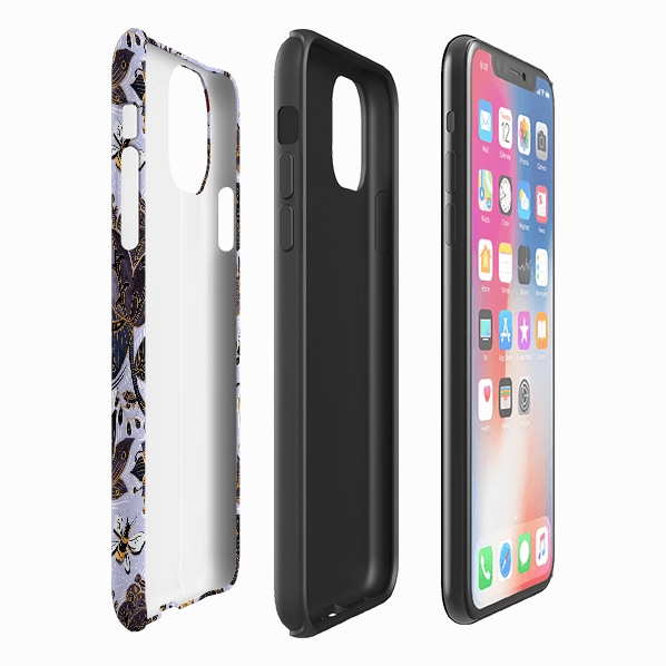 iPhone Tough Case - Royal Botanical Protective Detailing