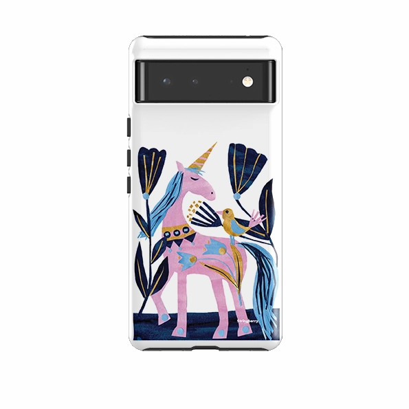 Soft Detail Layer Google Tough Case -  Lilac Unicorn By Tracey English