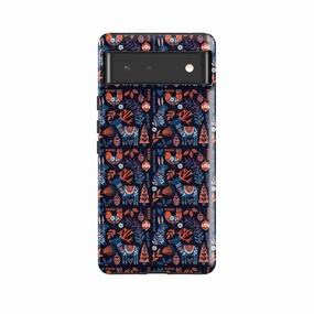 Google Tough Case -  Scandi Animals Dark By Tracey English Colorful Finish Travel Companion