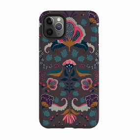 iPhone Tough Case - Folk Floral By Katherine Quinn Rugged Texture Design Universal Design