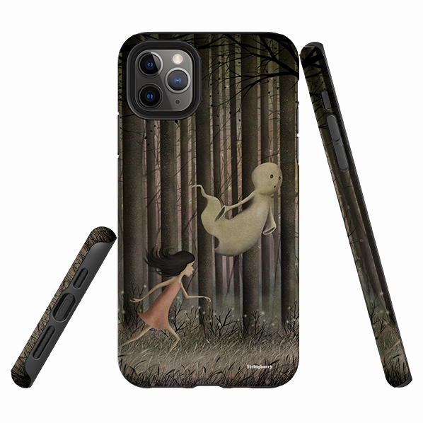 iPhone Tough Case - Little Ghost By Maja Lindberg Smooth Feel Sleek Surface