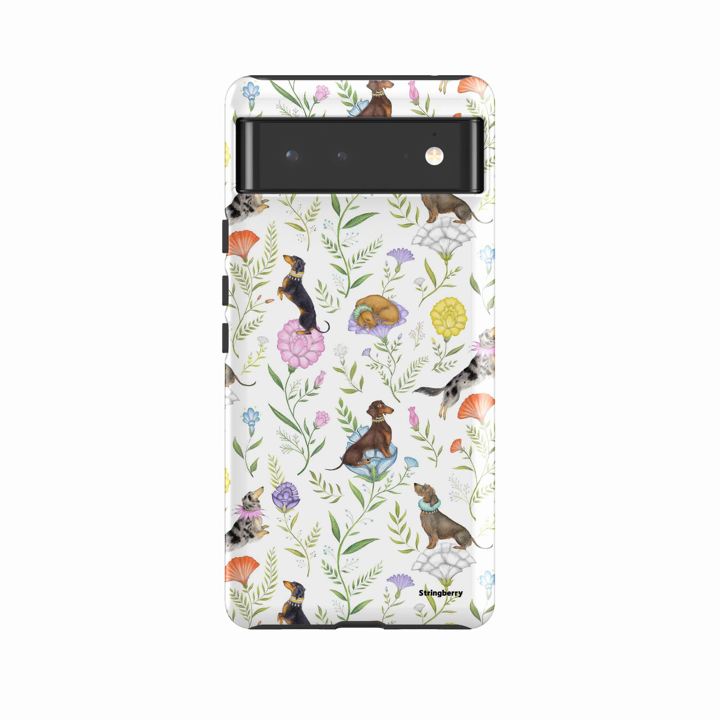 Google Tough Case -  Google Pixel Case Doxy Day Afternoon White By Catherine Rowe Polished Surface Texture